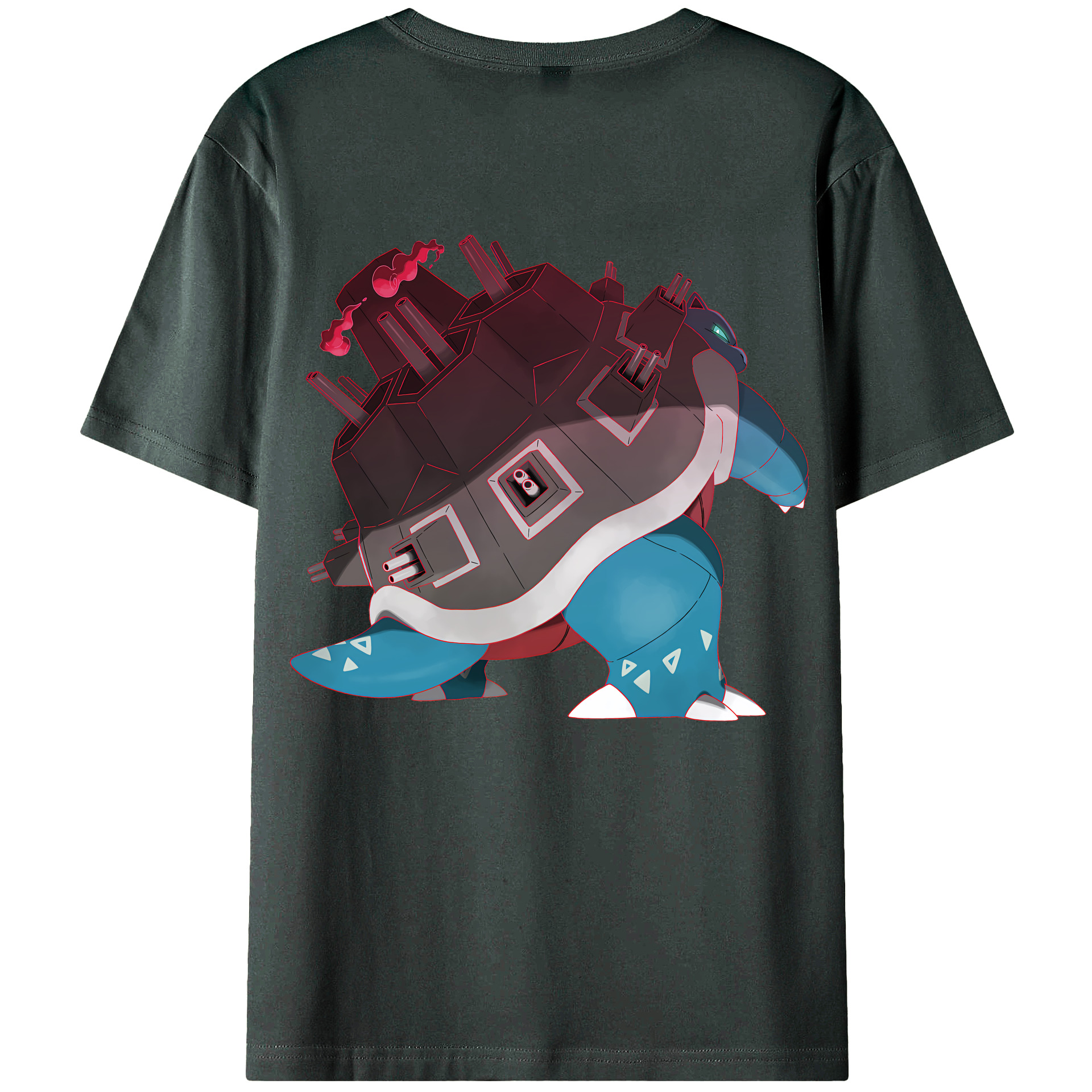 （画像用） ポケットモンスター Pokémon 綿100％ メンズ半袖Tシャツ（バックプリント） 通気性